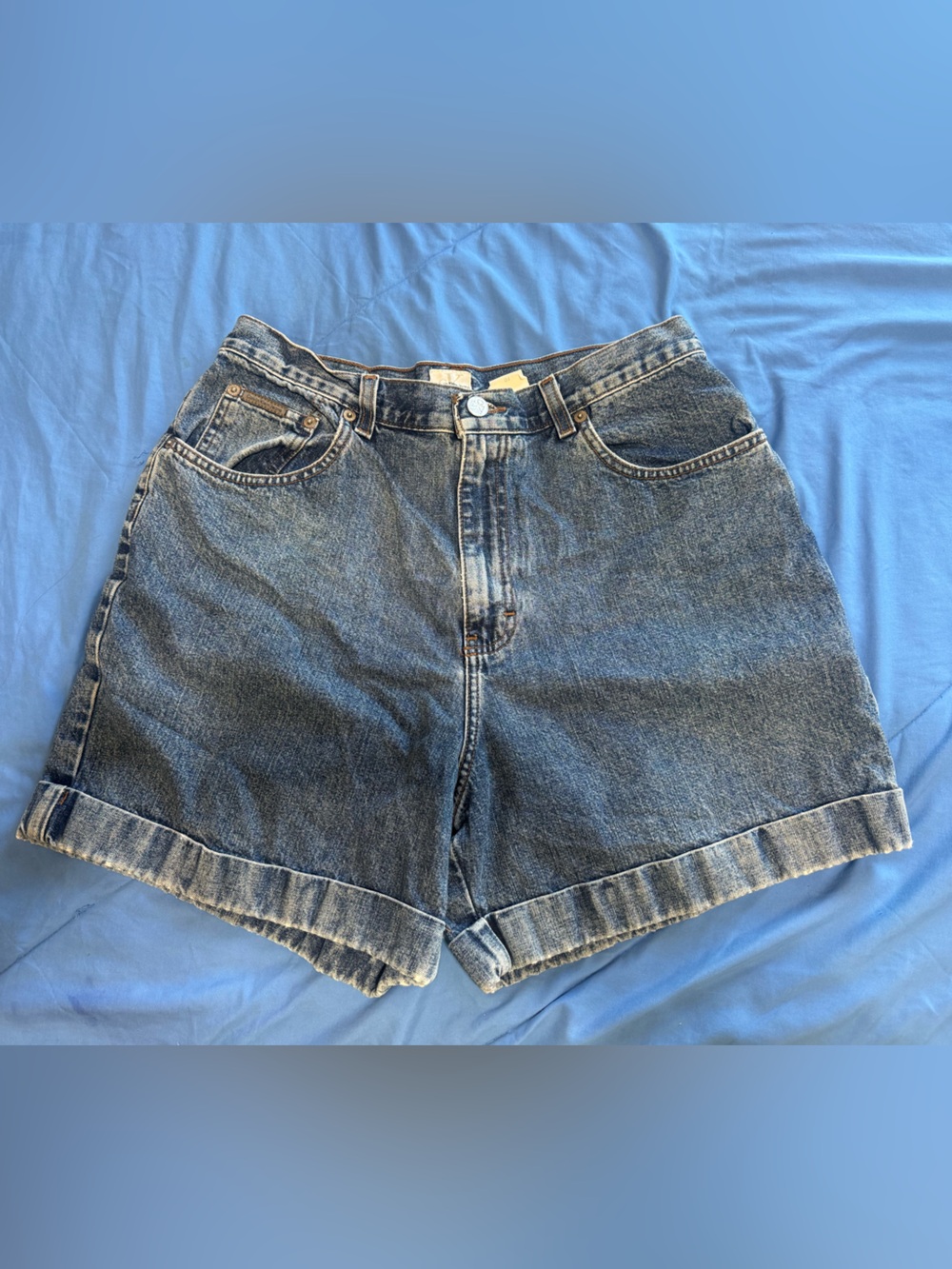 Vintage Calvin Klein Stone High-Waist Denim Shorts